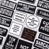 Bügelaufkleber - Slogan